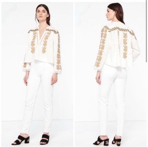 NWT Sandro Sete Jeans in White Sz 40 (Med)